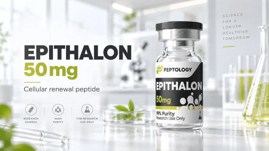 Epithalon 50 mg – ląstelių atsinaujinimas ir telomerazės aktyvinimas