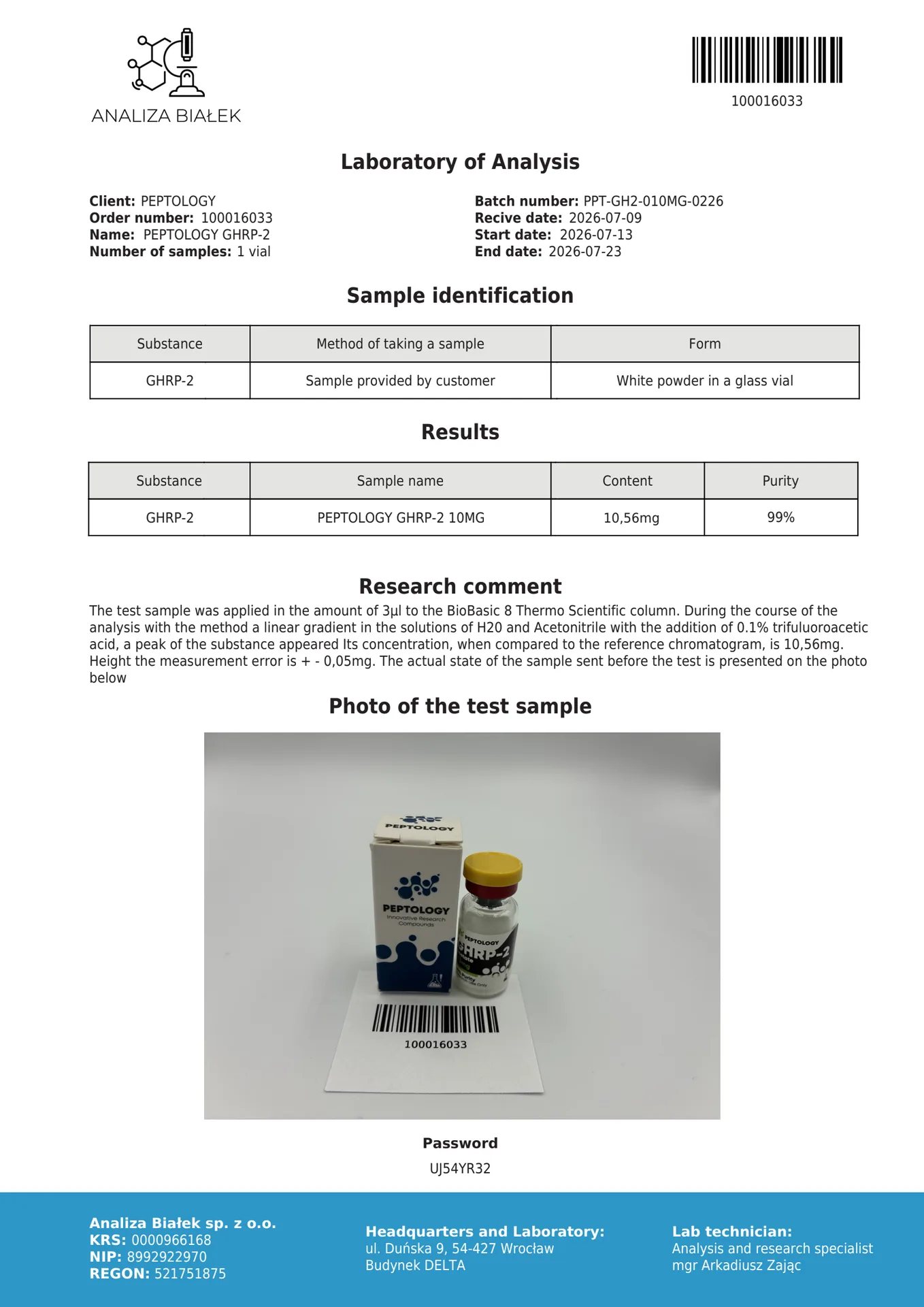 GHRP-2 10 mg – grelino mimetikas (GHS-R1a agonistas) – paveikslėlis 2