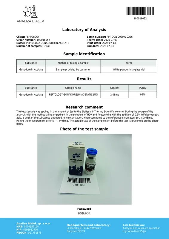 Gonadorelin Acetate 2 mg – GnRH agonistas laboratoriniams tyrimams – paveikslėlis 2