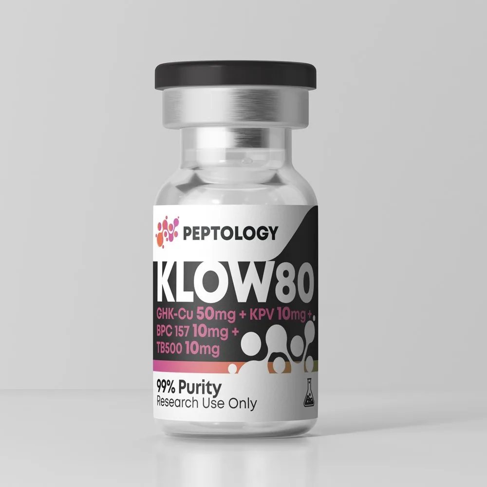 KLOW80 – mišinys: GHK-Cu 50 mg, TB-500, BPC-157 ir KPV po 10 mg
